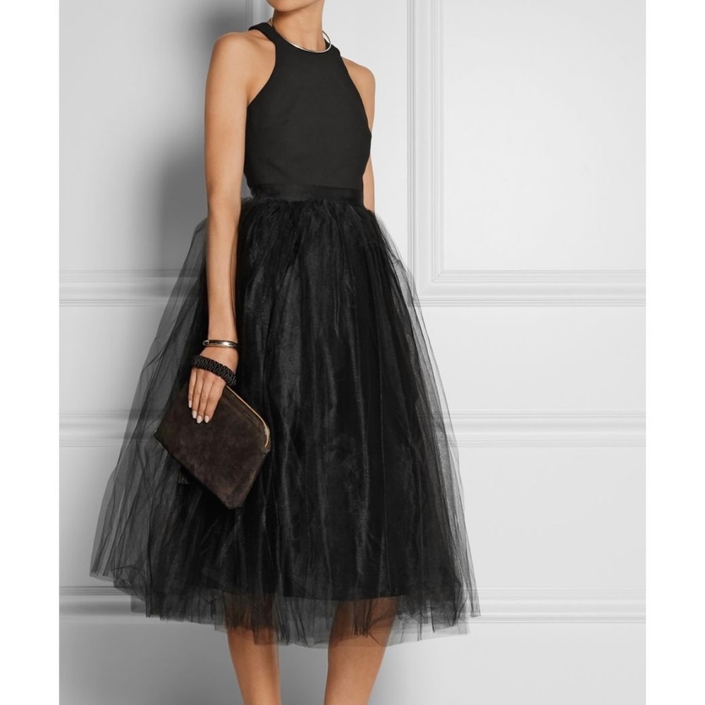 NWT Elizabeth and James Sparkle Aneko Metallic Tulle Midi Dress Size 00 - Picture 15 of 15